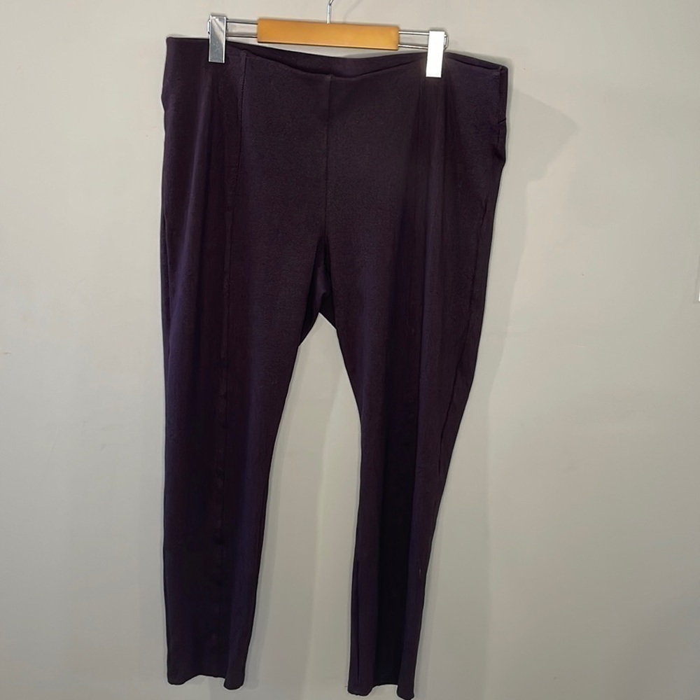 Ellen Tracy Seamed Pull-on Pant Herringbone Pattern Dark Academia Women's XL